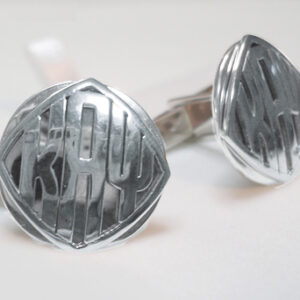 2- Sterling Silver K A Psi Disk Cuff Links