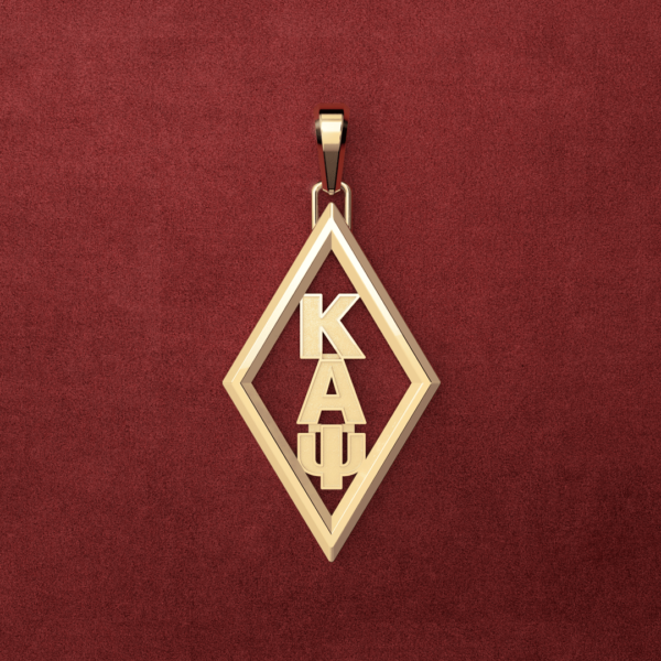 Medium 14K Gold K-A-Psi Diamond Pendant