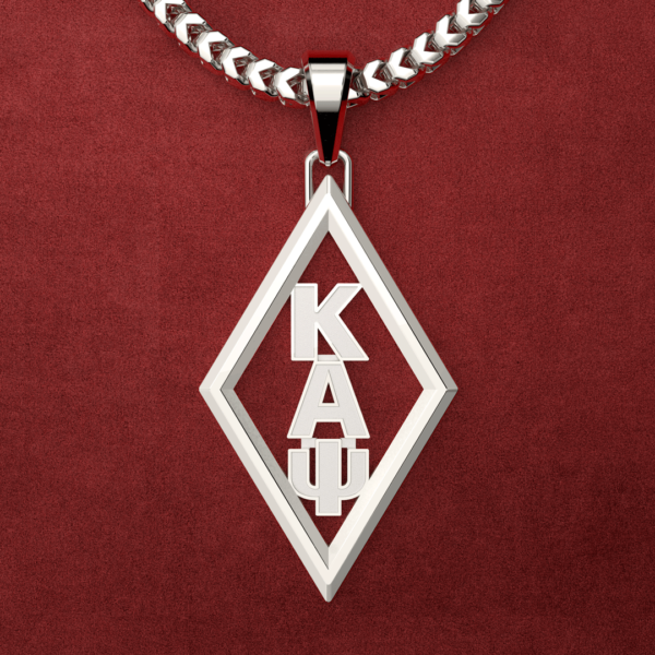 Large Sterling Silver K-A-Psi Diamond Pendant