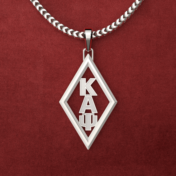 Medium Sterling Silver K-A-Psi Diamond Pendant