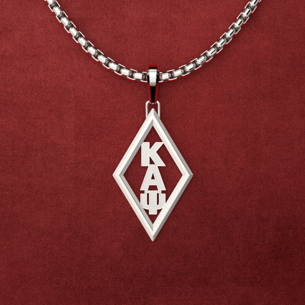 Small Sterling Silver K-A-Psi Diamond Pendant